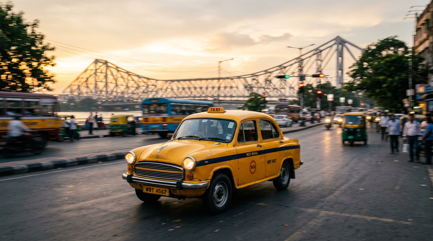 Kolkata Yellow Taxi Cab